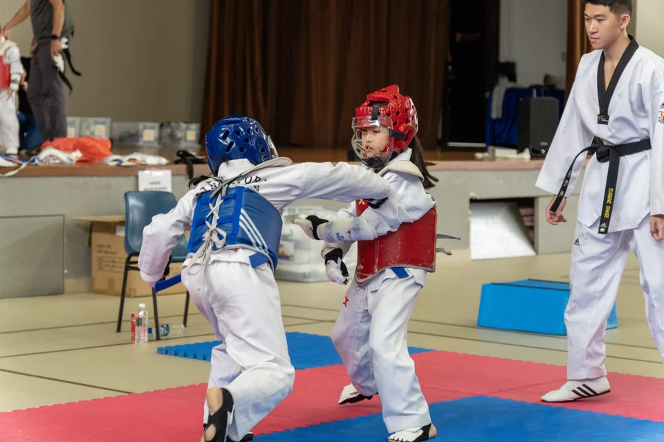 Momentum Taekwondo sparring competition in Singapore.