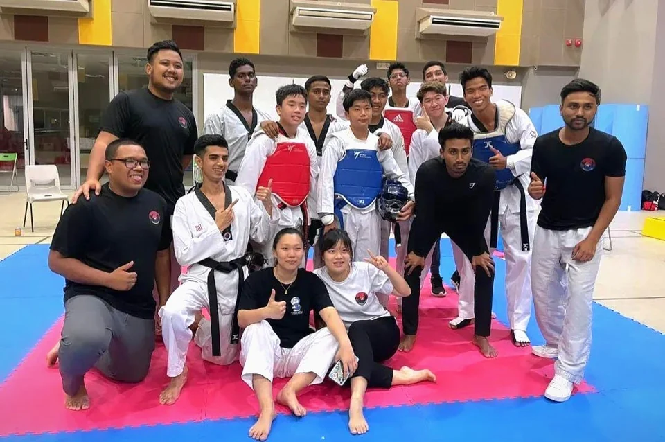 Momentum Taekwondo students and coaches in Singapore